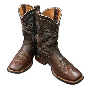 Ariat Quickdraw Square Toe Western Boots Men's 8 D Brown Oiled Rowdy 10006714